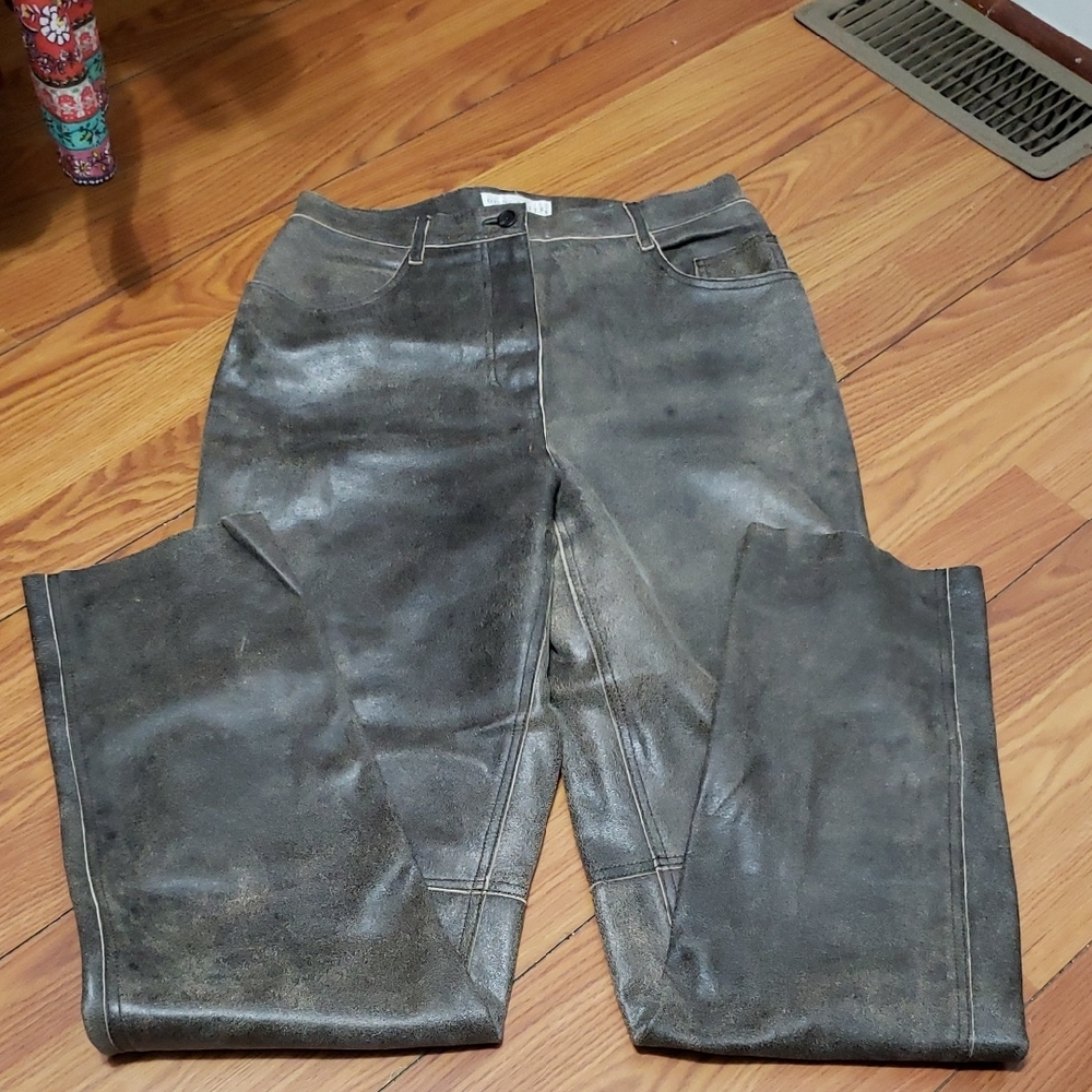 DONCASTER Stylish 100% Leather Western Redeo Vintage Women's 6 Pants